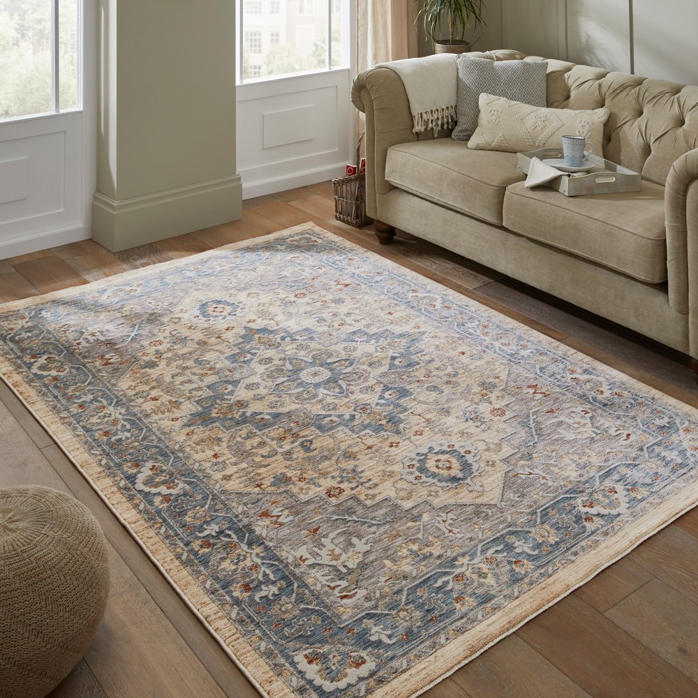 Legacy LEG07 Traditional Persian Rugs by Concept Looms in Blue Cream